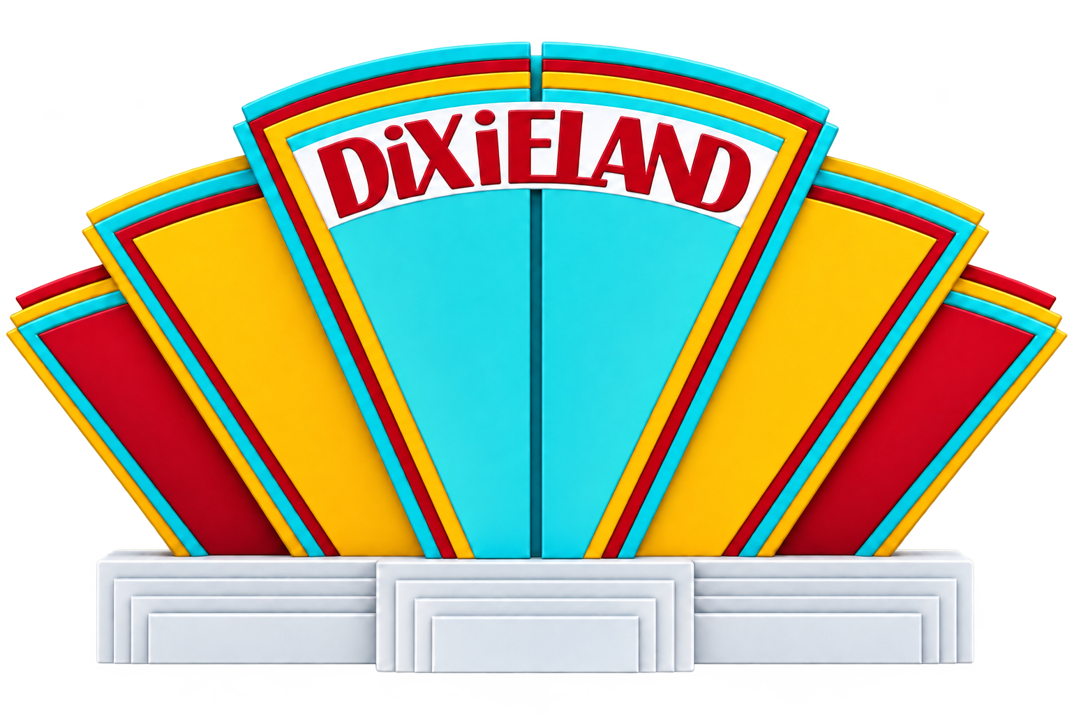 Illustrated Historic Dixieland neighborhood sign